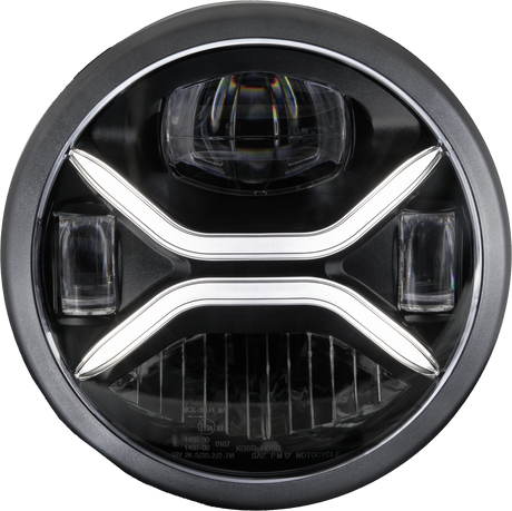 KOSO Zenith LED 7 Inch Headlight with DOT and SAE Certification for Universal Fitment
