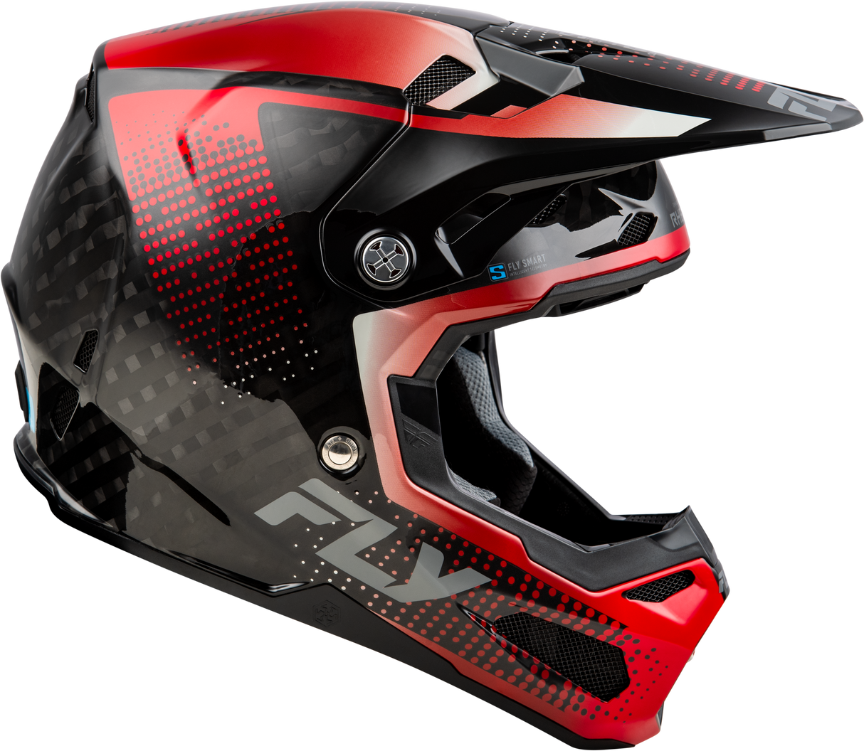 Fly Racing Formula S Carbon Protocol Helmet for Motocross - Black/Red, Medium