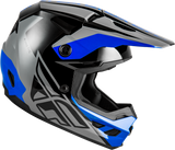 FLY Racing Kinetic Crest Helmet for Off-Road Motorcycles – Size XL, Grey/Black/Blue
