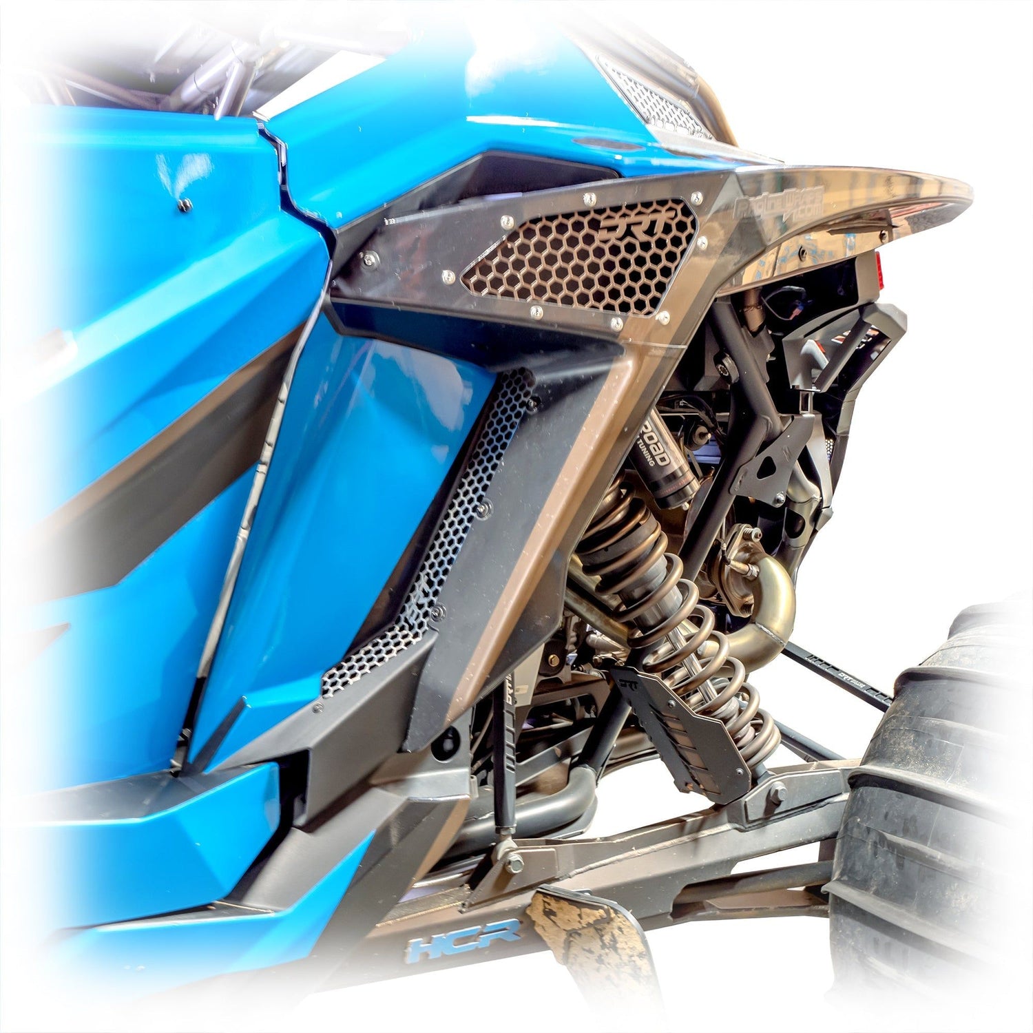 Polaris RZR Pro / Turbo R Aluminum Rear Fender Screen Set | DRT Motorsports