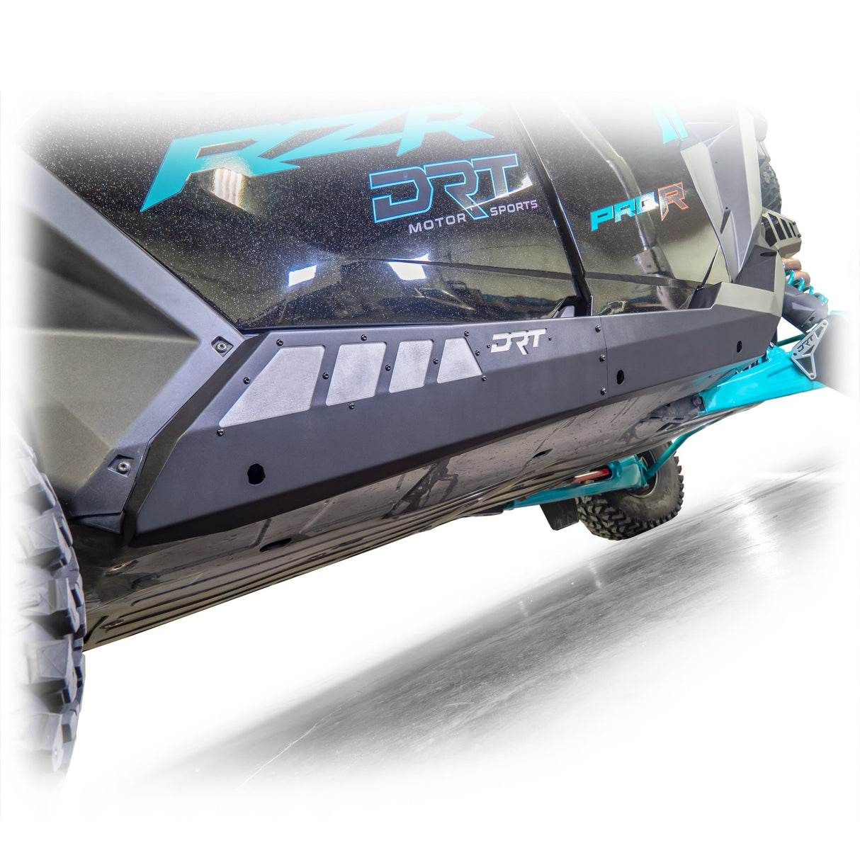 DRT Polaris RZR Pro Series 4-Seat Rock Sliders side view close up