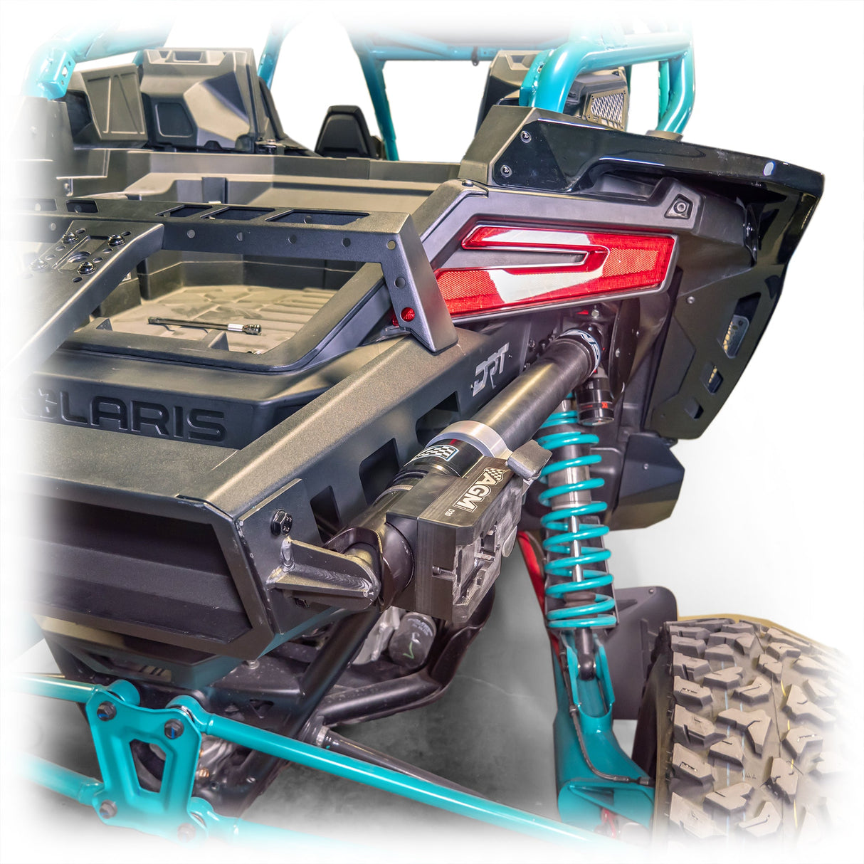 DRT Polaris Pro R Desert Runner Fixed Tire Carrier AGM Electric Jack Holder Kit