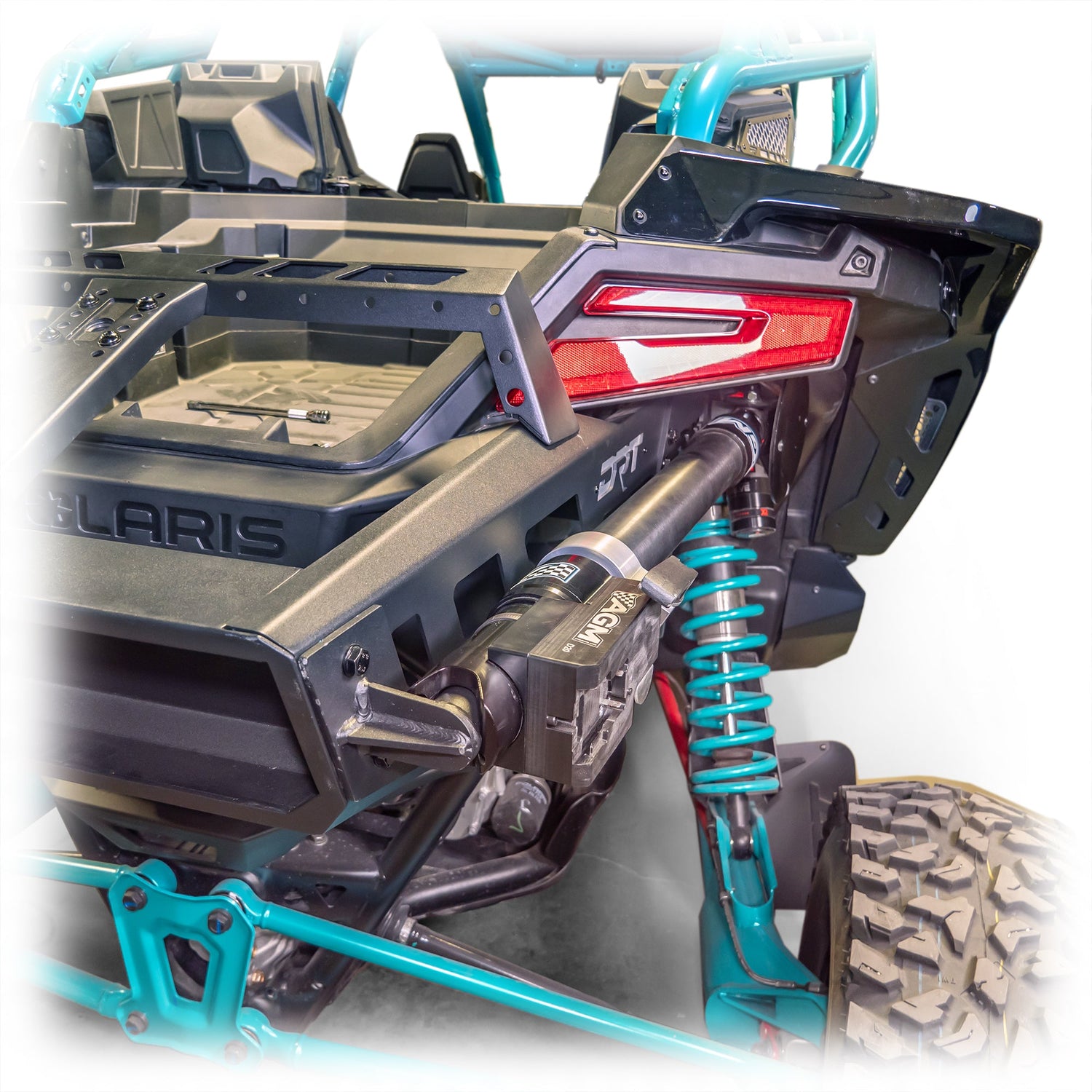 DRT Polaris Pro R Desert Runner Fixed Tire Carrier AGM Electric Jack Holder Kit