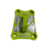 Polaris Pro R / Turbo R Billet Radius Rod Plate / Pull Plate  AJK Offroad Pull Plate in Lifted Lime