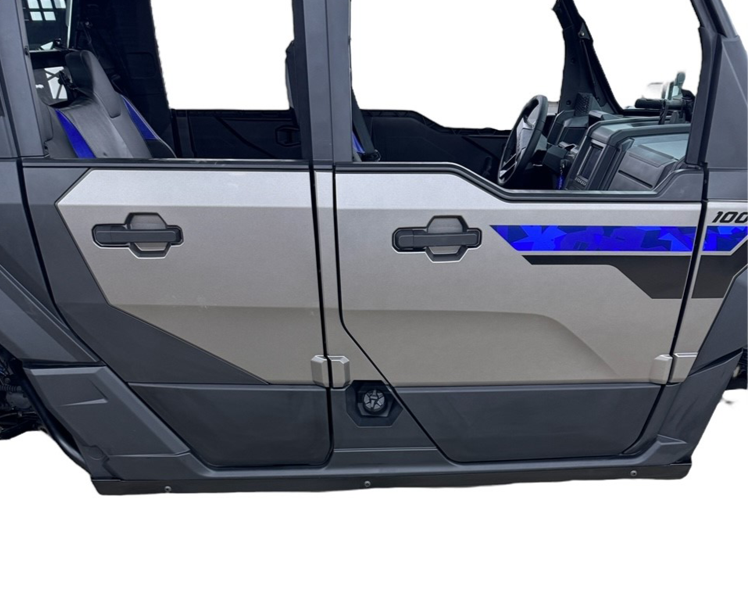 Polaris Xpedition Rock Sliders by AJK Offroad Full View of 4-Door Vehicle