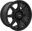 AMS Roll'n 105 Wheel - 14x7 Inch Black Alloy with 4/110 Bolt Pattern for Jeep and Truck Vehicles Part #4749-046AS
