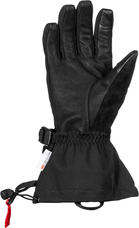 Fly Racing Title Heated Gauntlet Gloves Grey/Black/Red – Perfect for Off-Road and Motocross Riders