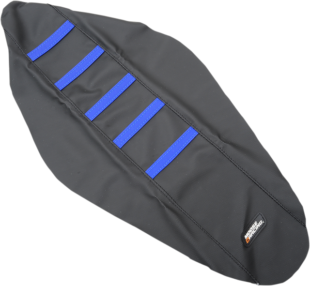 MOOSE OFFROAD Ribbed Seat Cover for Husqvarna HQV12514 – Black with Blue Ribs, Fits Select Models