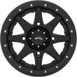 AMS Roll'n 106 15x7 Black Wheel with 5+2 Offset for Jeep Wrangler and Ford Ranger