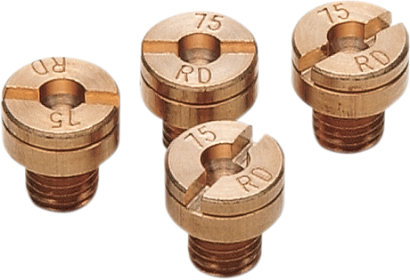 EBC A-Bax Precision Mikuni-Style Slot Head (SJ Prefix) Main Jets - #125 - 4-Pack SJ125-4