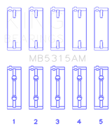 King Engine Bearings Mitsubishi 4G63/4G64 (Size +1.0mm) Main Bearing Set