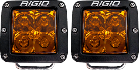 RIGID D Series Spot Amber Pro Pair with Vehicle Fitment for Trucks, SUVs, and Off-Rroad Vehicles