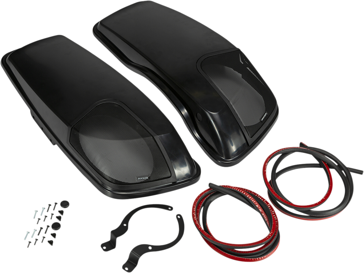 KICKER 46HDBL69VB Vivid Black Speaker Lids with Speakers – Compatible with Select Vehicles