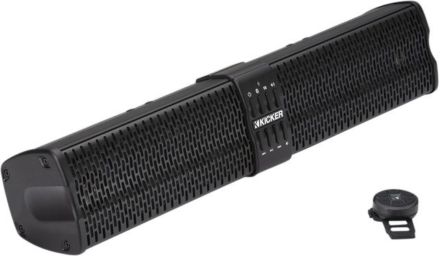 KICKER 47KPB1 21-Inch Weather-Resistant Speaker Bar with 4 Subwoofers and 2 Tweeters for Powersports Vehicles