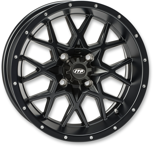 ITP Wheel - Hurricane - Front/Rear - Black Machined - 20x6.5 - 4/137 - 4+2.5 (+10 mm) 2022517546B