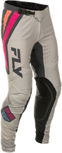 Fly Racing Lite Vice Pants for Motorcycle, Size 30, Light Grey/Pink/Coral