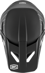 100% Status Helmet - Black, Large - Lightweight Fiberglass Shell with Active Cooling System for Motorcycle and ATV Riders