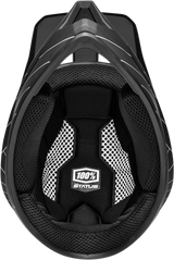 100% Status Helmet - Black Medium with Fiberglass Shell and Active Cooling System for Motorcycle and ATV Riders