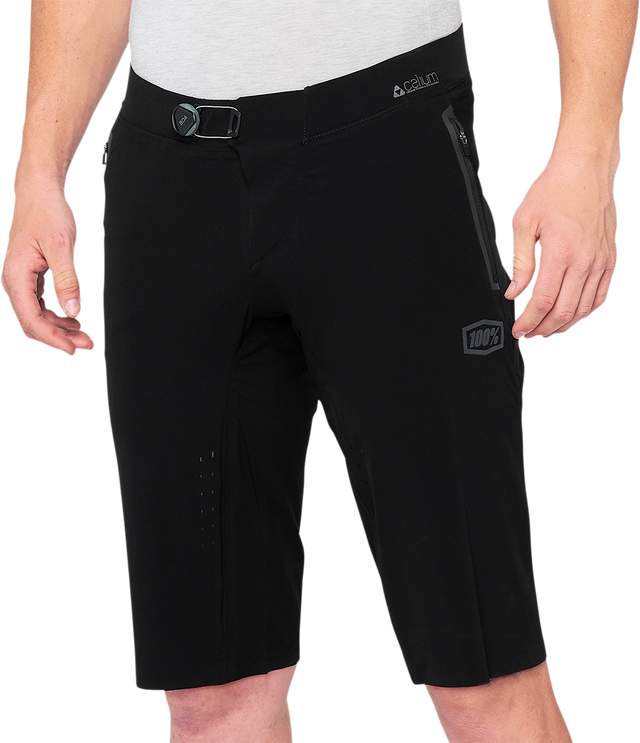 100% Celium Shorts - Black with BOA® Fit System - US 30 Fitment