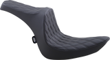 Drag Specialties Seats Predator III 2-Up Seat for Harley Softail 2006-2017 with Vinyl Cover and Double Diamond Stitching