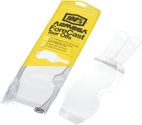 100% Armega Forecast Tear-Offs Laminated 7 Pack - Compatible with ATV, Motorcycle, MX Goggles Part 59067-00001