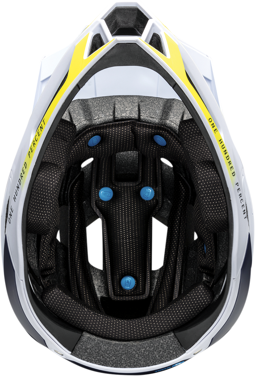 100% Trajecta Helmet with Fidlock - Black/White Large for Enduro & All Mountain Bikes