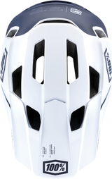 100% Trajecta Helmet with Fidlock - Black/White Large for Enduro & All Mountain Bikes