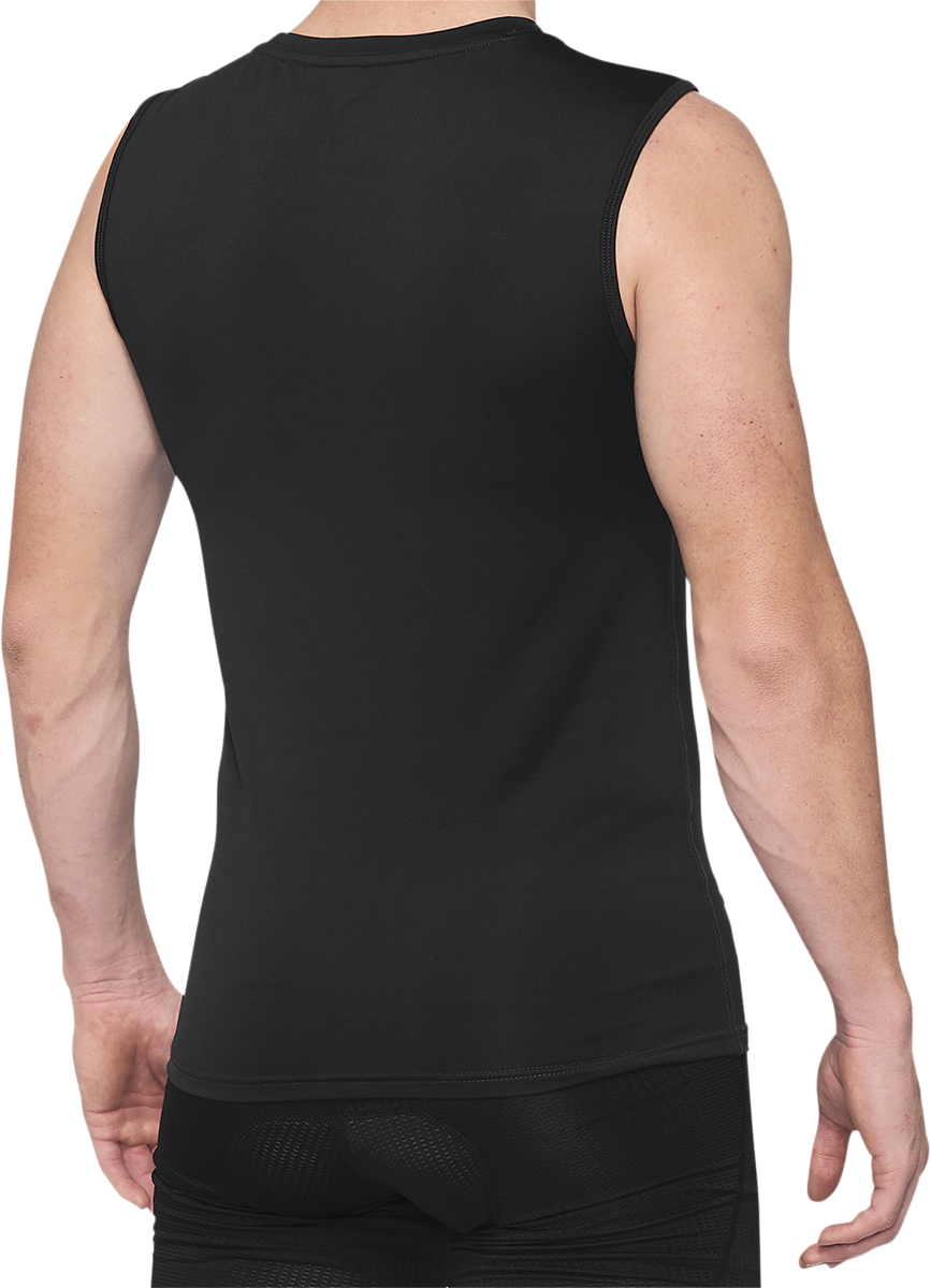 100% Basecamp Sleeveless Base Layer for Men - Black, Large | Model 40046-00002 | Fits Mountain Biking, Running, Hiking