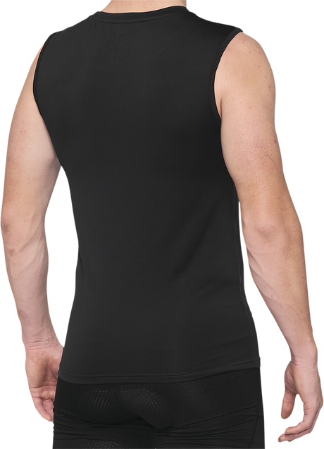 100% Basecamp Sleeveless Base Layer for Men - Black, Large | Model 40046-00002 | Fits Mountain Biking, Running, Hiking