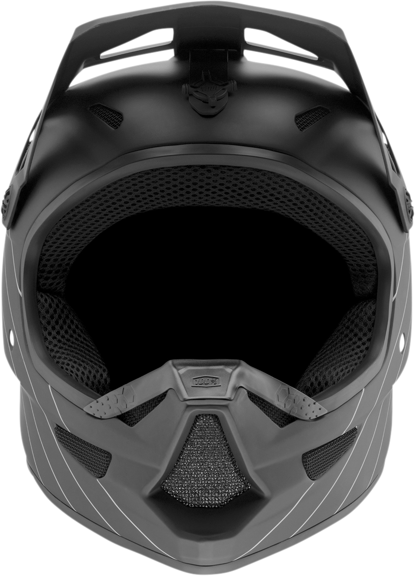 100% Youth Status Helmet - Black Large with Fiberglass Shell and Active Cooling System for Sport Bikes