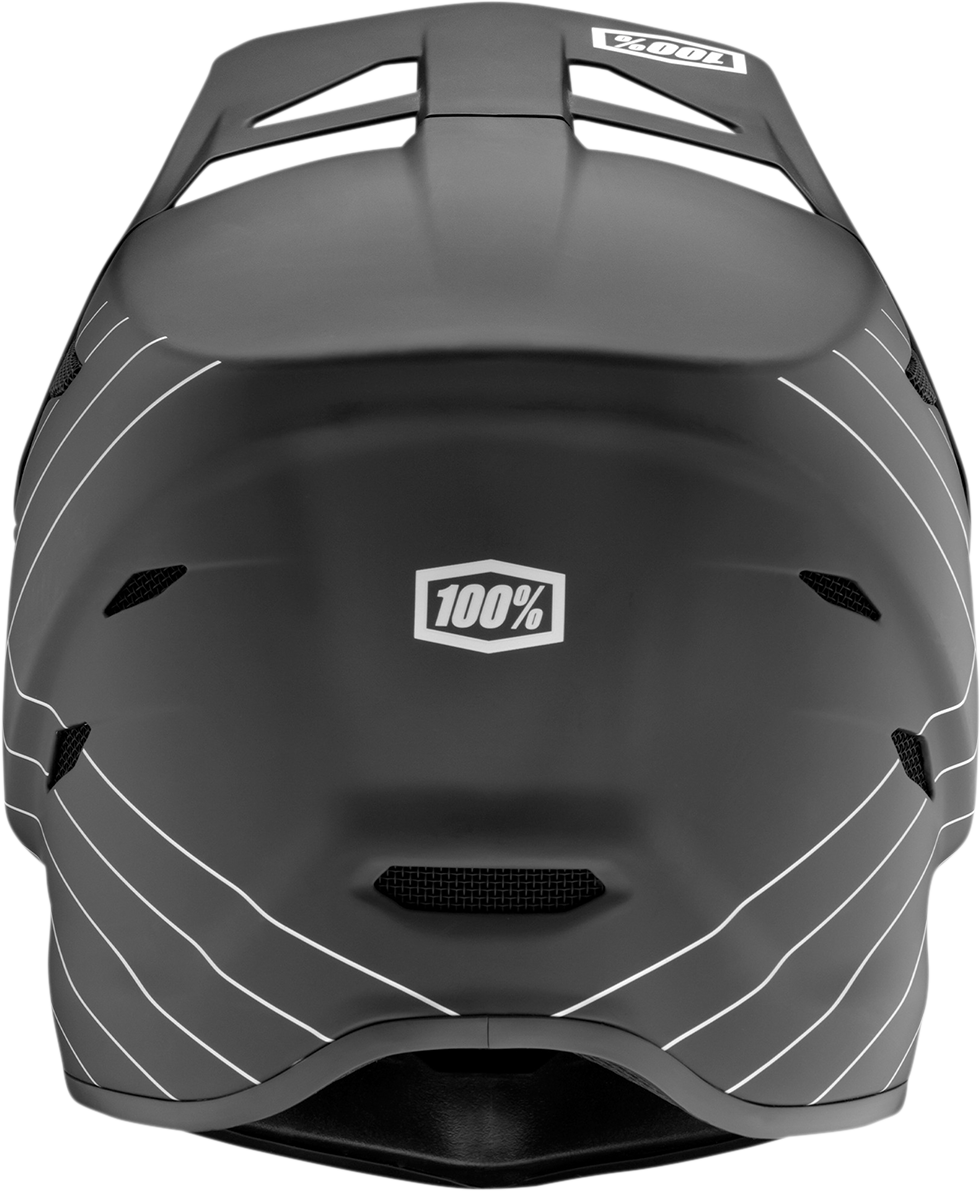 100% Youth Status Helmet - Black Large with Fiberglass Shell and Active Cooling System for Sport Bikes
