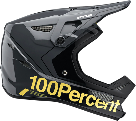 100% Status Helmet Carby/Charcoal XL – Lightweight Motorcycle Helmet with Active Cooling System and Removable Liner