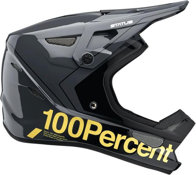 100% Status Helmet Carby/Charcoal XL – Lightweight Motorcycle Helmet with Active Cooling System and Removable Liner