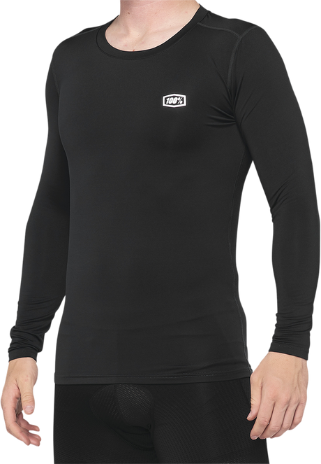 100% Basecamp Long-Sleeve Base Layer for Men - Black, Medium | Part No. 40045-00001
