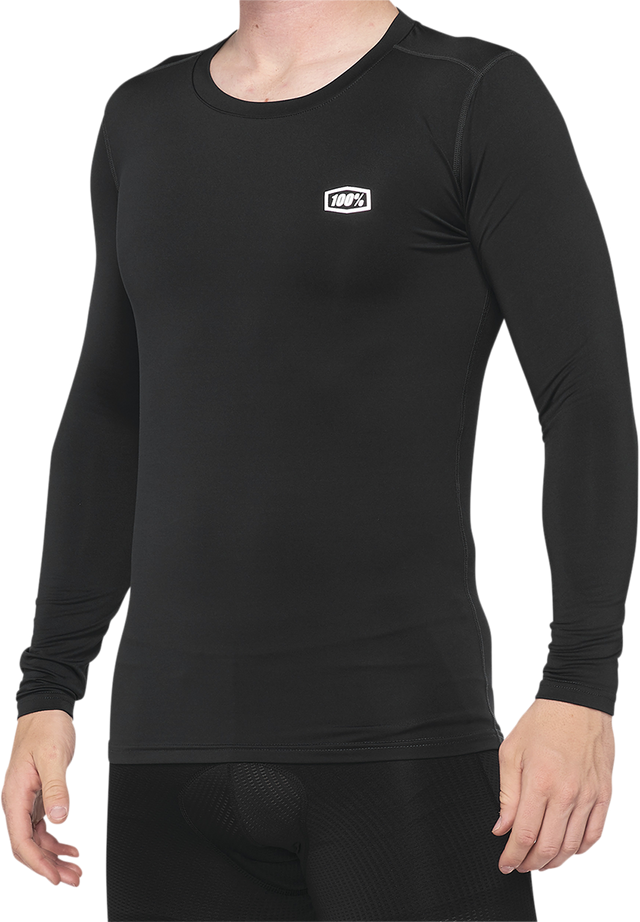 100% Basecamp Long-Sleeve Base Layer for Men - Black, Medium | Part No. 40045-00001