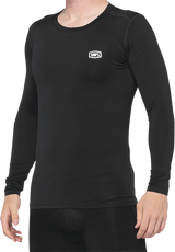100% Basecamp Long-Sleeve Base Layer for Men - Black, XL | Model 40045-00003 | Compatible with Off-Road, Mountain Biking, Skiing, Snowboarding, and Outdoor Activities