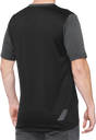 100% Ridecamp Short-Sleeve Jersey for Men - Charcoal/Black, XL – Part Number 40027-00008, Compatible with Mountain and Road Bikes