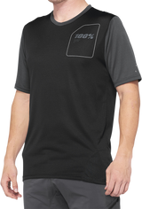 100% Ridecamp Short-Sleeve Jersey for Men - Charcoal/Black, XL – Part Number 40027-00008, Compatible with Mountain and Road Bikes