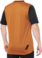 100% Ridecamp Short-Sleeve Jersey for Mountain Biking - Terracotta/Black, Size XL (Part No. 40027-00018)