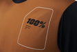 100% Ridecamp Short-Sleeve Jersey - Terracotta/Black - Small | Polyester Mesh Fabric, Full Coverage, Goggle Wipe | Compatible with Mountain and Road Bikes