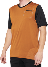 100% Ridecamp Short-Sleeve Jersey - Terracotta/Black for Mountain Biking and Cycling, Part Number 40027-00016