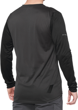 100% Ridecamp Long-Sleeve Jersey - Black/Charcoal - Medium - Fits Bikes with 20-22 inch Frame Size