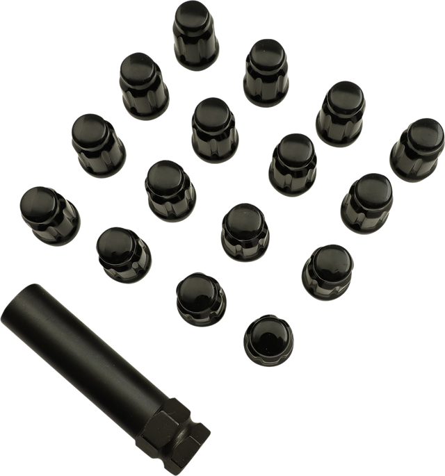 MOOSE OFFROAD Splined Lug Nuts - M12 x 1.50 Thread - Black Finish - Fits Toyota Tacoma and Ford F-150 with 16 Pack SPMO3807BL4