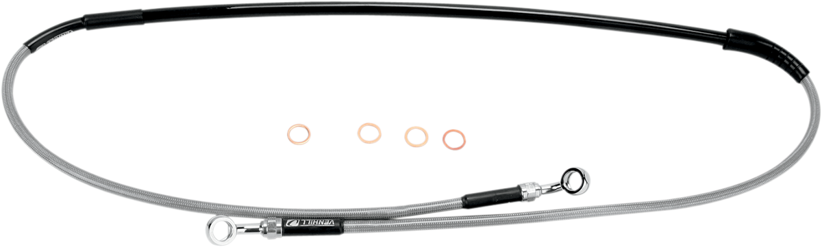 MOOSE OFFROAD Stainless Steel Front Brake Line for Kawasaki and Suzuki K02-1-046/P