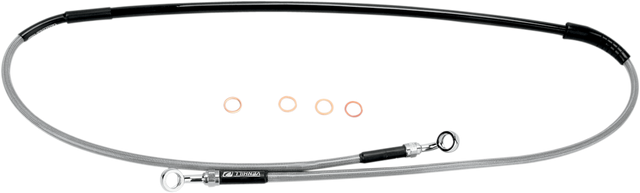 MOOSE OFFROAD Stainless Steel Front Brake Line for Kawasaki and Suzuki K02-1-046/P