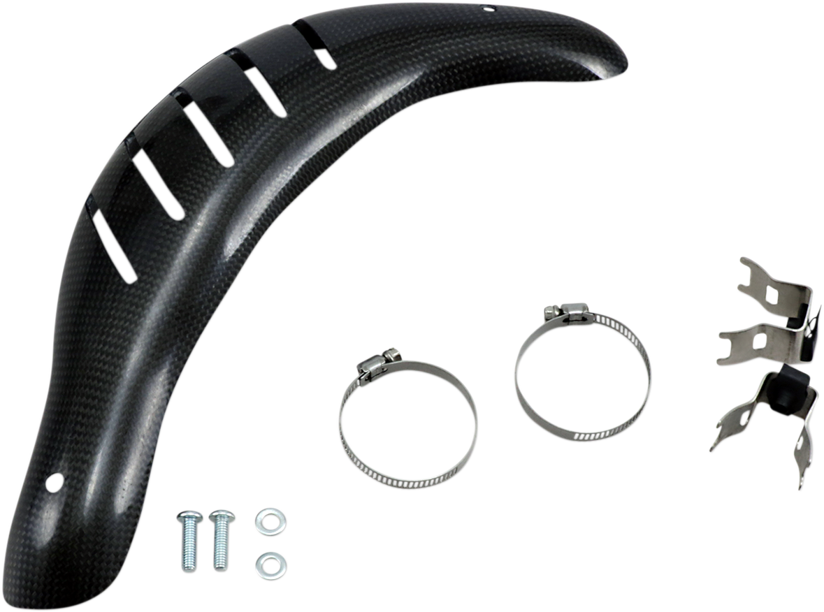 Moose Offroad MHS350SXF Pipe Guard for Polaris Sportsman 350 - Custom Molded Carbon Fiber with Anti-Ballistic Composite Material
