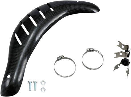 Moose Offroad MHS350SXF Pipe Guard for Polaris Sportsman 350 - Custom Molded Carbon Fiber with Anti-Ballistic Composite Material