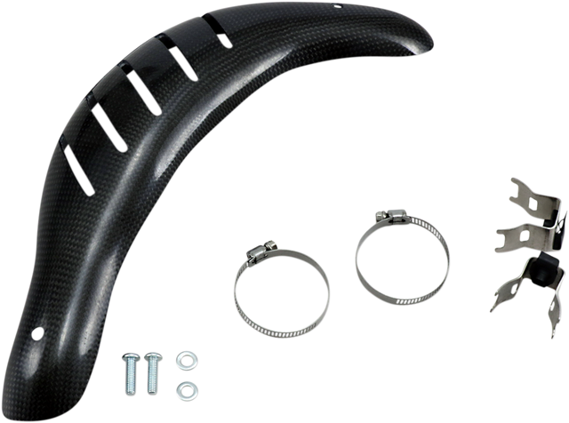 Moose Offroad MHS350SXF Pipe Guard for Polaris Sportsman 350 - Custom Molded Carbon Fiber with Anti-Ballistic Composite Material