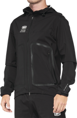 100% Hydromatic Jacket - Black - Large - Waterproof Cycling Jacket with Breathable 3K/1K Lamination and Adjustable Features