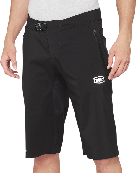 100% Hydromatic Water Resistant Shorts - Black, US 32 Fit - Part 40040-00002, Ideal for Off-Road and Trail Riding
